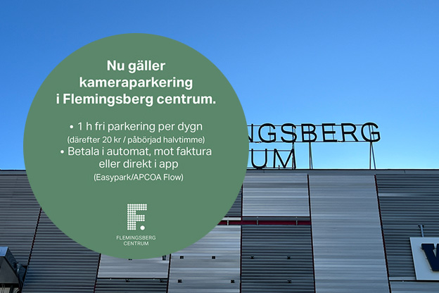 Kameraparkering i Flemingsberg från 8 april